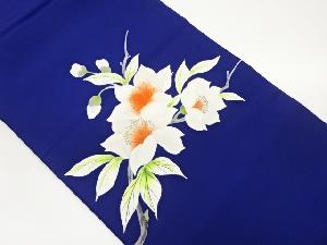 塩瀬金彩手描き花模様名古屋帯